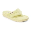 Dearfoams Womens Memory Foam Slip-on Slippers In Yellow