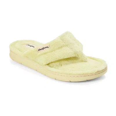 Dearfoams Womens Memory Foam Slip-on Slippers In Yellow