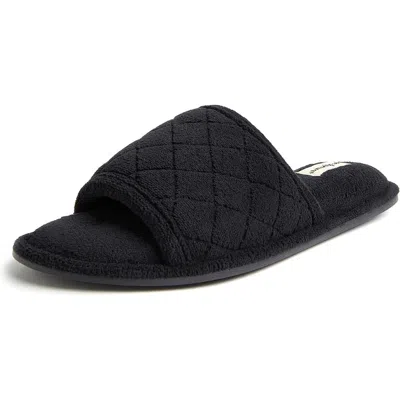 DEARFOAMS WOMENS PADDED INSOLE MAN MADE SLIDE SLIPPERS