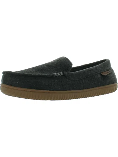 Dearfoams Womens Padded Insole Slip On Moccasin Slippers In Black