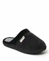 Dearfoams Womens Samantha Chenille Scuff House Slipper In Black