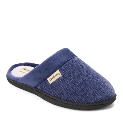 Dearfoams Womens Samantha Chenille Scuff With Quilted So In Blue