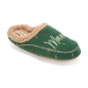Dearfoams Womens Slip-on Slippers In Green