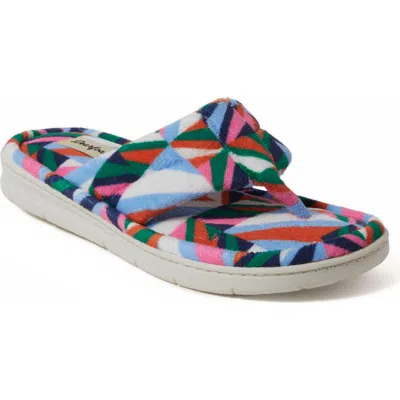 Dearfoams Wrenley Terry Thong Flip Flop Slipper In Multi