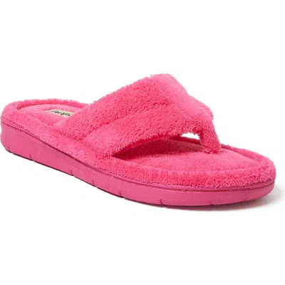 Dearfoams Wrenley Terry Thong Flip Flop Slipper In Pink