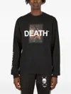 Death Cigarettes Graphic-print Long-sleeve T-shirt In Black