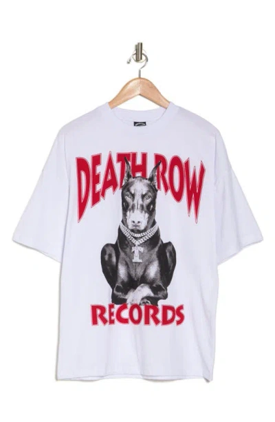 Death Row Records Chain Dogs Graphic T-shirt In White