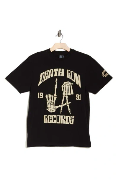 Death Row Records La Skeleton Hands  Graphic T-shirt In Black