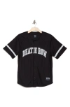 DEATH ROW RECORDS DEATH ROW RECORDS MESH BUTTON-UP BASEBALL JERSEY