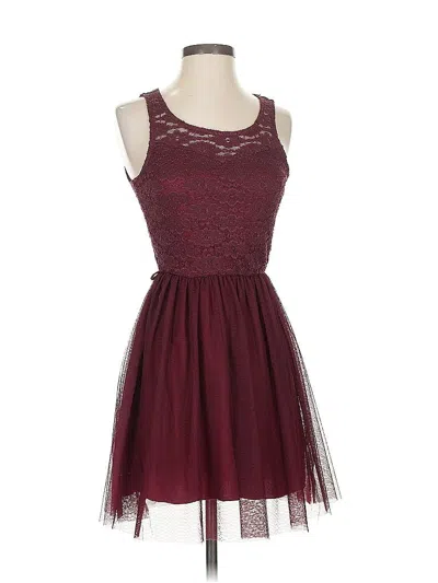 Pre-owned Deb Cocktail Dress In Burgundy