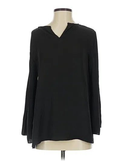 Pre-owned Deb Long Sleeve Blouse In Black