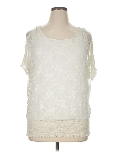 Pre-owned Deb Sleeveless Blouse In White
