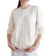 Debbie Katz Aura Cardigan Sweater In Cream In White