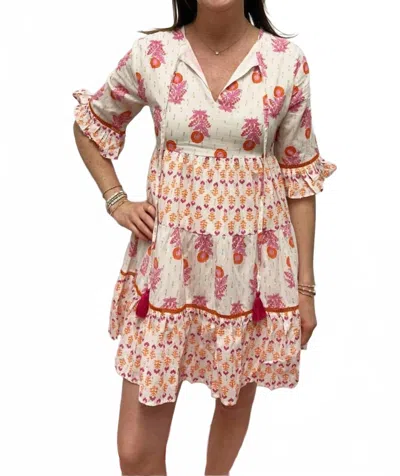 Debbie Katz Brisa Dress In Pink In White