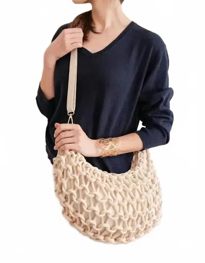 Debbie Katz Crochet Crossbody Bag In Ivory In Multi