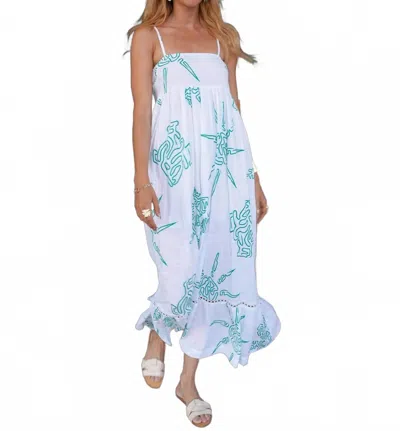 Debbie Katz Erah Maxi Dress In White In Multi
