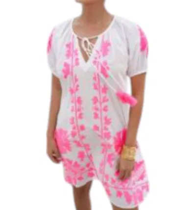 Debbie Katz Jessee Dress In Pink In White
