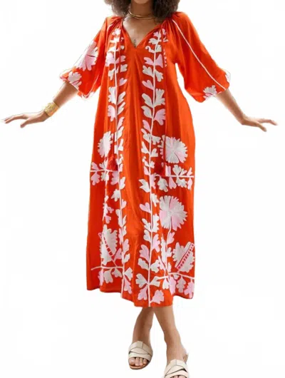 Debbie Katz Joelle Tunic Dress In Red