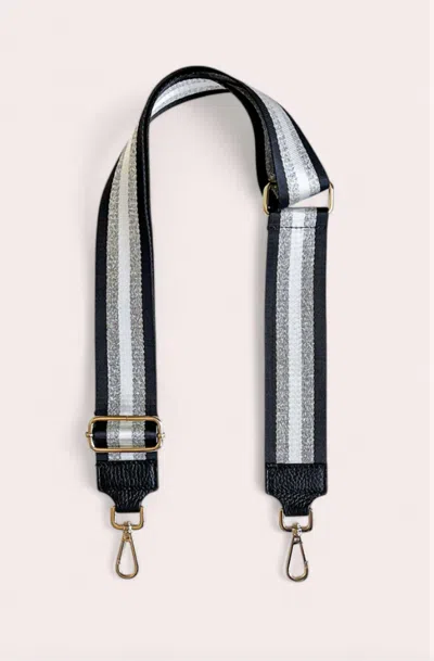 Debbie Katz Metalic Stripe Bag Strap In Black