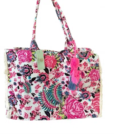 Debbie Katz Oversized Boho Beach Tote Bags In Boho Rose