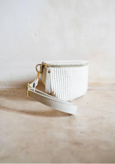 Debbie Katz Shelly Crochet Bag In Ecru In White