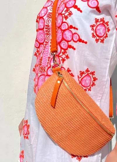 Debbie Katz Shelly Crochet Bag In Orange