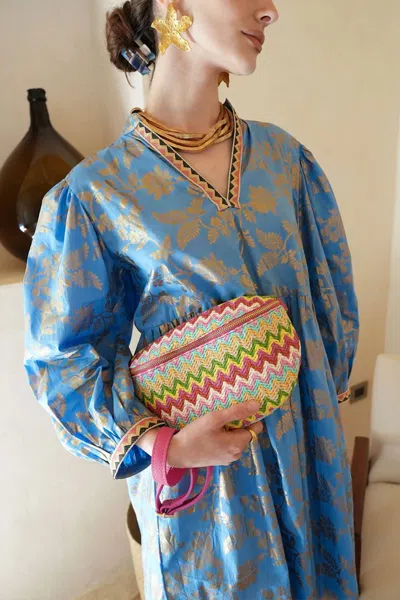 Debbie Katz Shelly Crochet Sling Bag In Zigzag