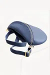 Debbie Katz Women Leather Fanny Handbag In Navy