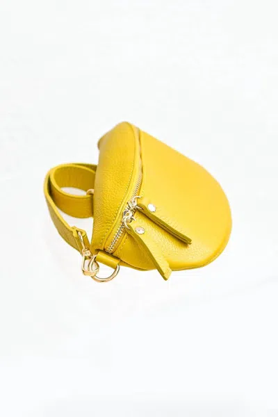 Debbie Katz Women Leather Fanny Handbag In Yellow