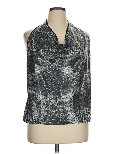 Pre-owned Debbie Shuchat Tank Top Silver Halter Neckline Tops