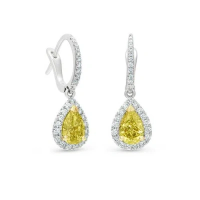 Debeers Aura Fancy Yellow Pear-shaped Diamond Sleepers