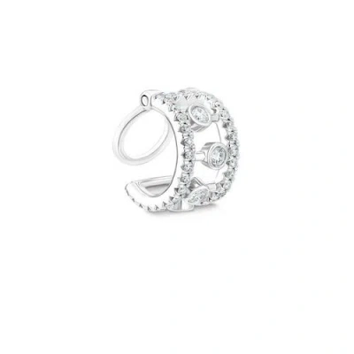Debeers Dewdrop Ear Cuff In White Gold