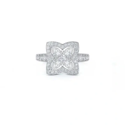 Debeers Enchanted Lotus Ring In White Gold