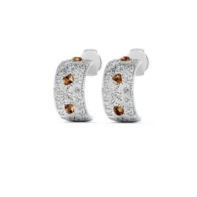 Debeers Talisman Small Hoop Earrings In White Gold