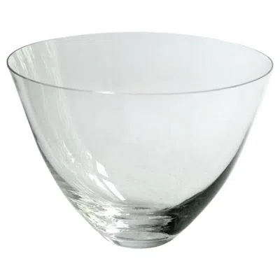 Pre-owned Deborah Ehrlich Small Crystal Bowl, Hand Blown In Sweden In Gray