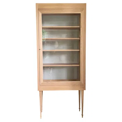 Pre-owned Deborah Ehrlich Vitrine In White Oak With 4 Sides Of Glass By
