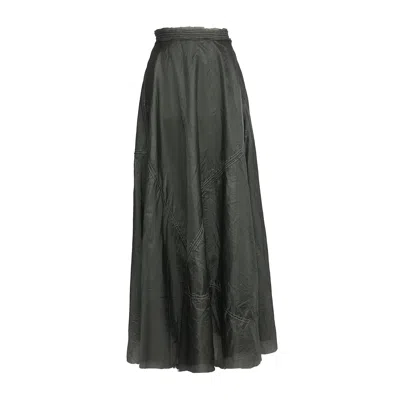 Deborah Lindquist Eco Lifestyle Women's Amelia Maxi Parachute Skirt Steel Grey