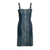 Deborah Lindquist Eco Lifestyle Women's Sadie Denim Dress Blues In Black/blue
