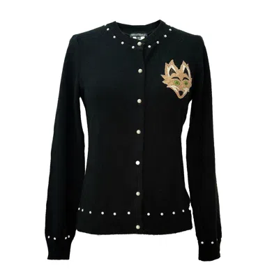 Deborah Lindquist Eco Lifestyle Women's Black Fox Cardigan