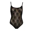 Deborah Lindquist Eco Lifestyle Women's Black Vera Lace Bodysuit In Black