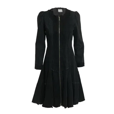 Deborah Lindquist Eco Lifestyle Women's Black Zelda Denim Coat