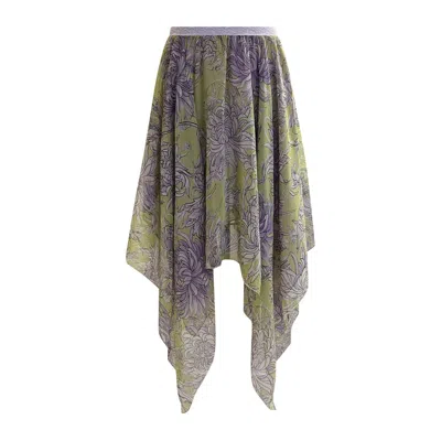 Deborah Lindquist Eco Lifestyle Women's Carly Chrysanthemum Asymmetrical Skirt