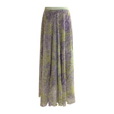 Deborah Lindquist Eco Lifestyle Women's Claire Chrysanthemum Maxi Skirt