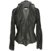 Deborah Lindquist Eco Lifestyle Women's Elinor Flutter Front Jacket Steel Grey