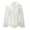 Deborah Lindquist Eco Lifestyle Women's Elinor Flutter Front Jacket White