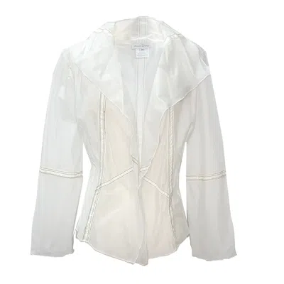 Deborah Lindquist Eco Lifestyle Women's Elinor Flutter Front Jacket White