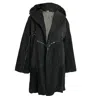 Deborah Lindquist Eco Lifestyle Women's Harper Black Denim Coat Studded In Black
