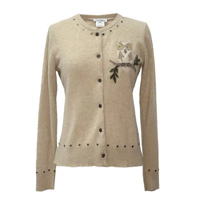 Deborah Lindquist Eco Lifestyle Women's Neutrals Owl Cardigan