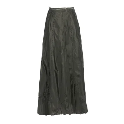 Deborah Lindquist Eco Lifestyle Women's Olivia Maxi Parachute Skirt Steel Grey