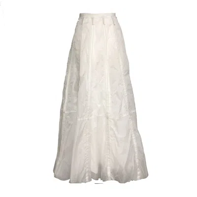 Deborah Lindquist Eco Lifestyle Women's Olivia Maxi Parachute Skirt White